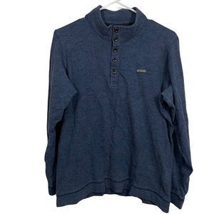 Columbia Navy Blue Button Up Pullover Sweater